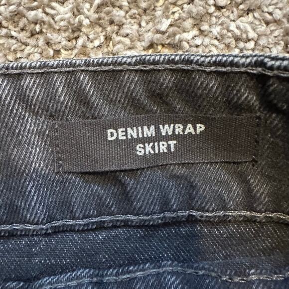 COTTON ON Women's Denim Wrap Skirt Size 4 In Dark Wash - Picture 7 of 9